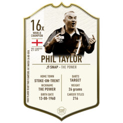 Ultimate Darts Card Medium The  Immortal Phil Taylor