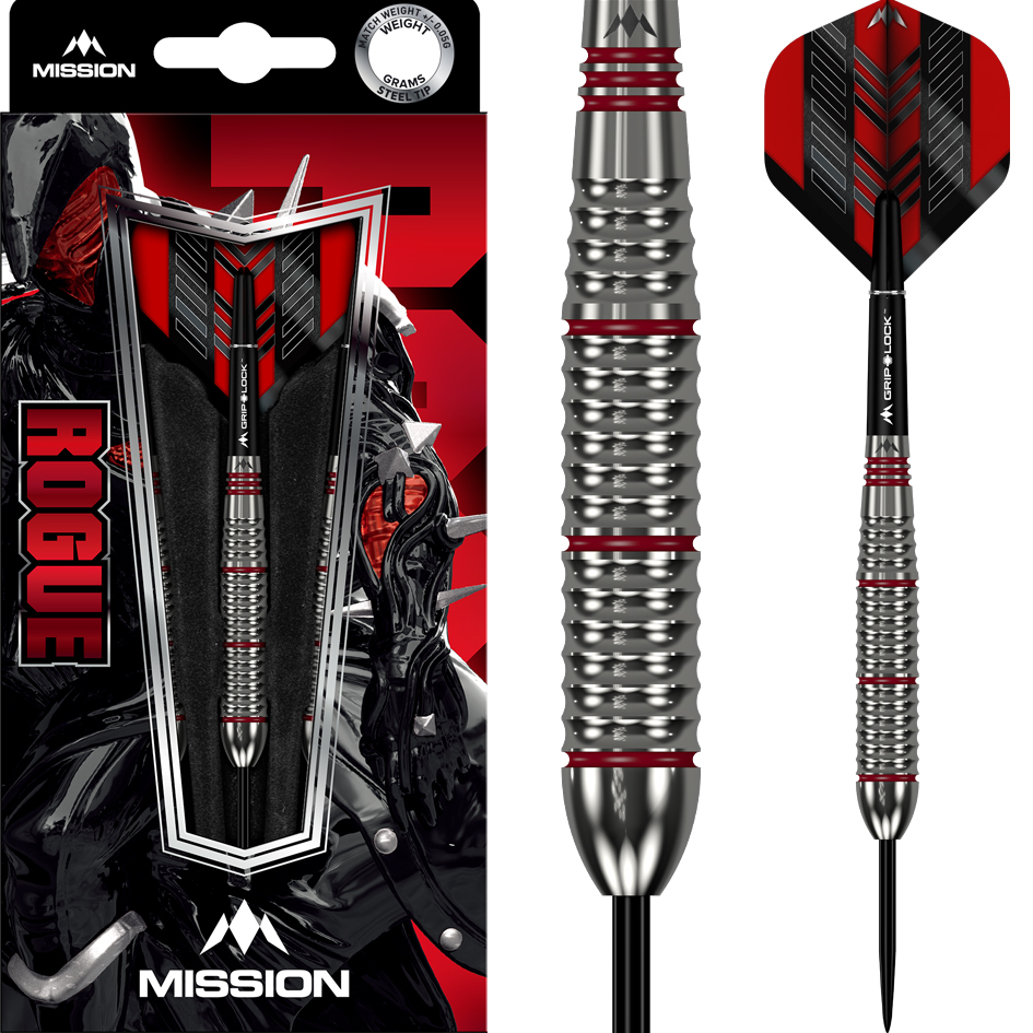Mission Roque Silver Red Brass Darts