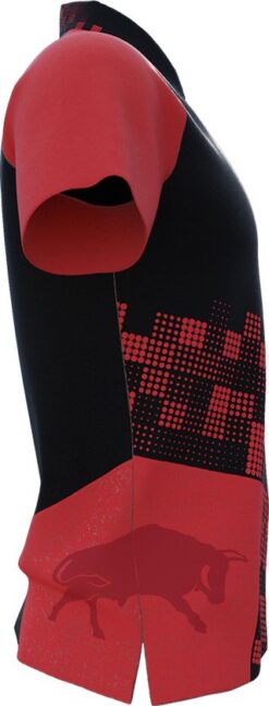 Alternative view of Bull's Plain Polo Black Red