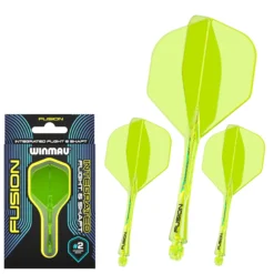 Winmau Fusion Arrow Flight System Neon Yellow
