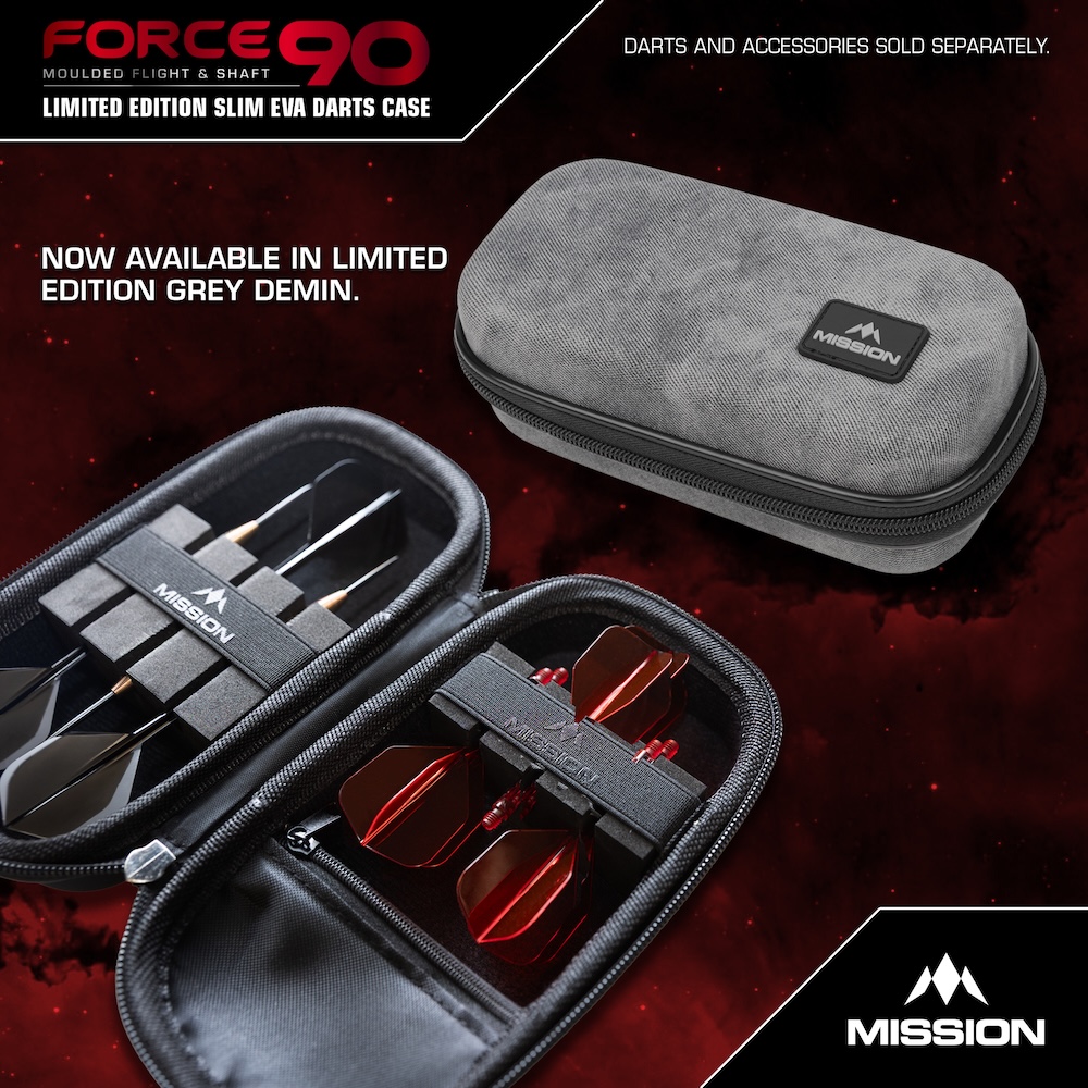 Mission Limited Edition Force 90 Eva Dart Case Slim Grey Denim - Afbeelding 6