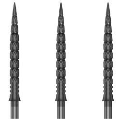 Cuesoul Touch Point II Replacement Dart Steel Points Gunmetal Grey