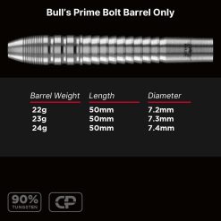 Alternative view of Bull's Prime Bolt CP Barrels Only 90% Tungsten