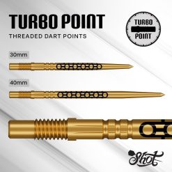 Alternative view of Shot Goths Turbo Steel Tip Points Gold