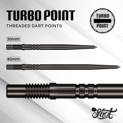 Alternative view of Shot Turbo Steel Tip Points Black