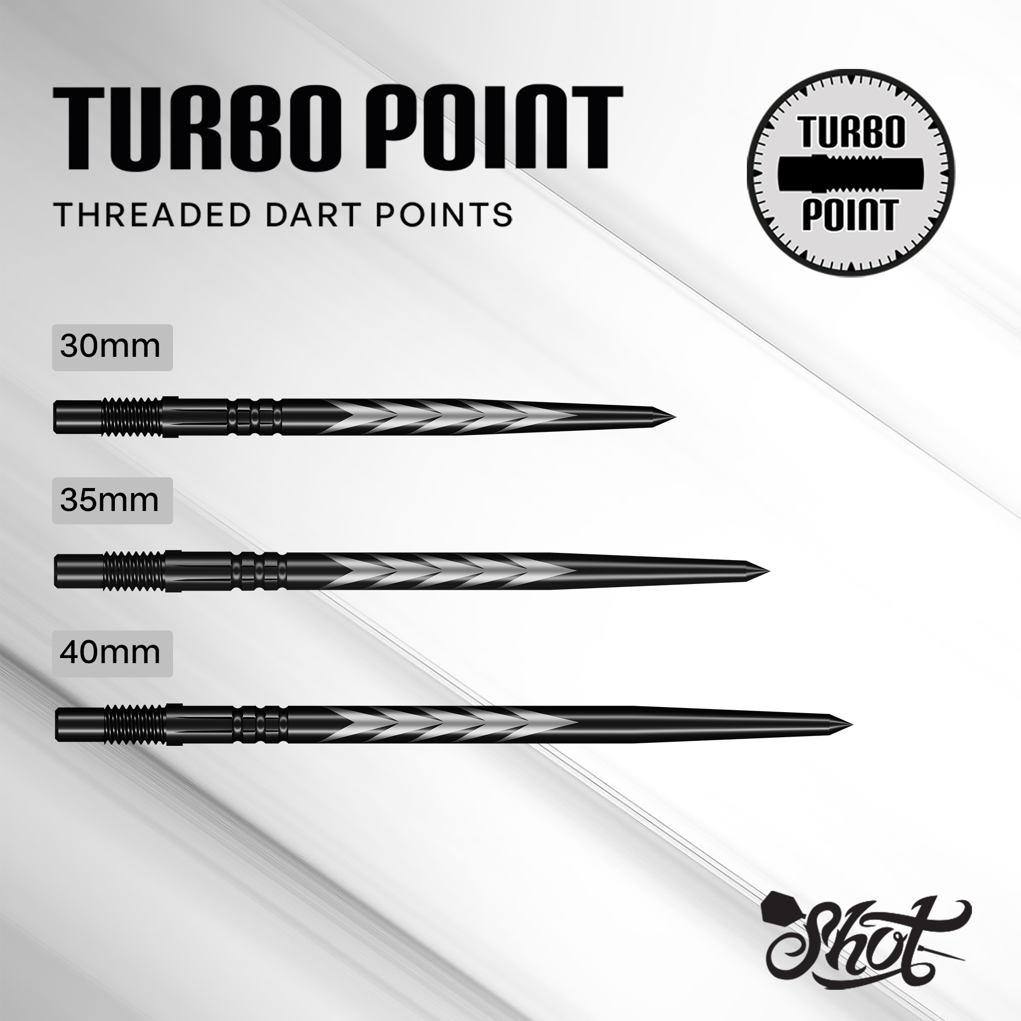 Shot Turbo Steel Tip Points Tribal Weapon Black - Afbeelding 2