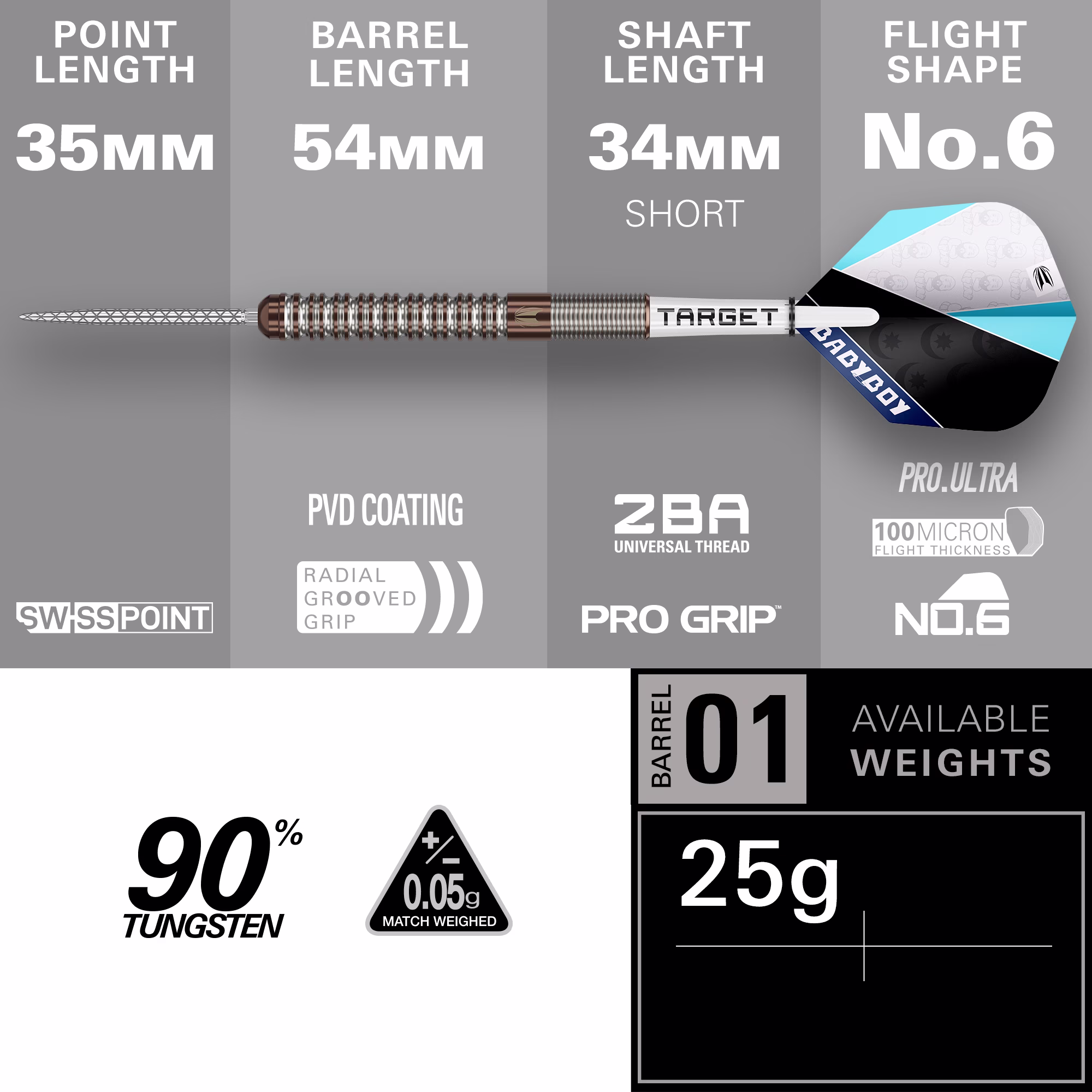 Target SP Adam Lipscombe 90% Tungsten 25 Gram - Afbeelding 3