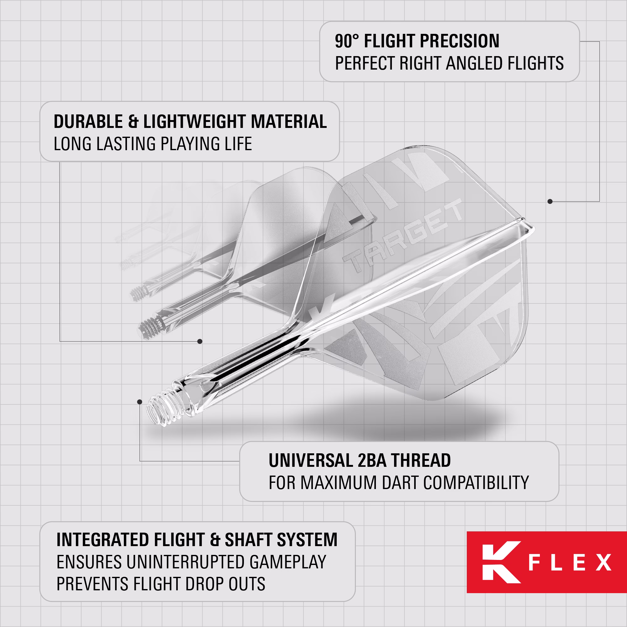 Target K-Flex Logo Flight Clear Std.02 - Afbeelding 2
