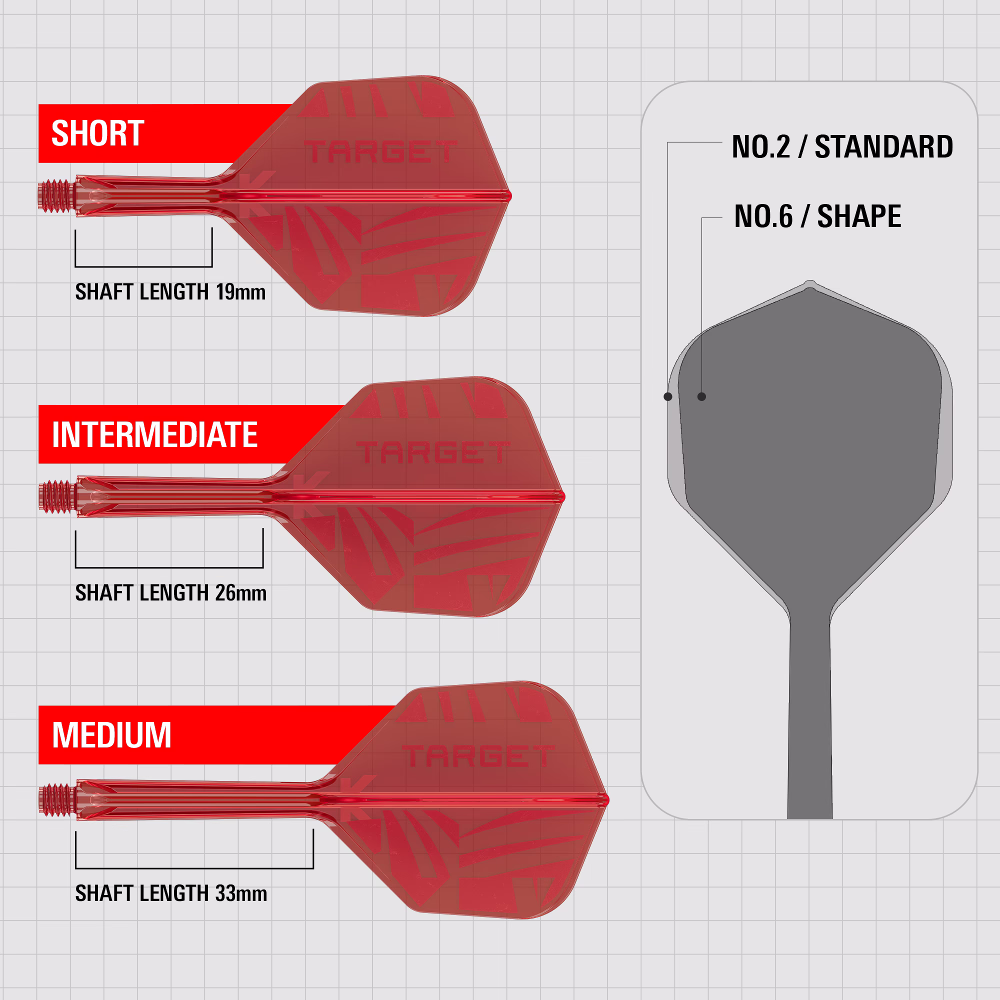 Target K-Flex Logo Flight Red Std.06 - Afbeelding 3