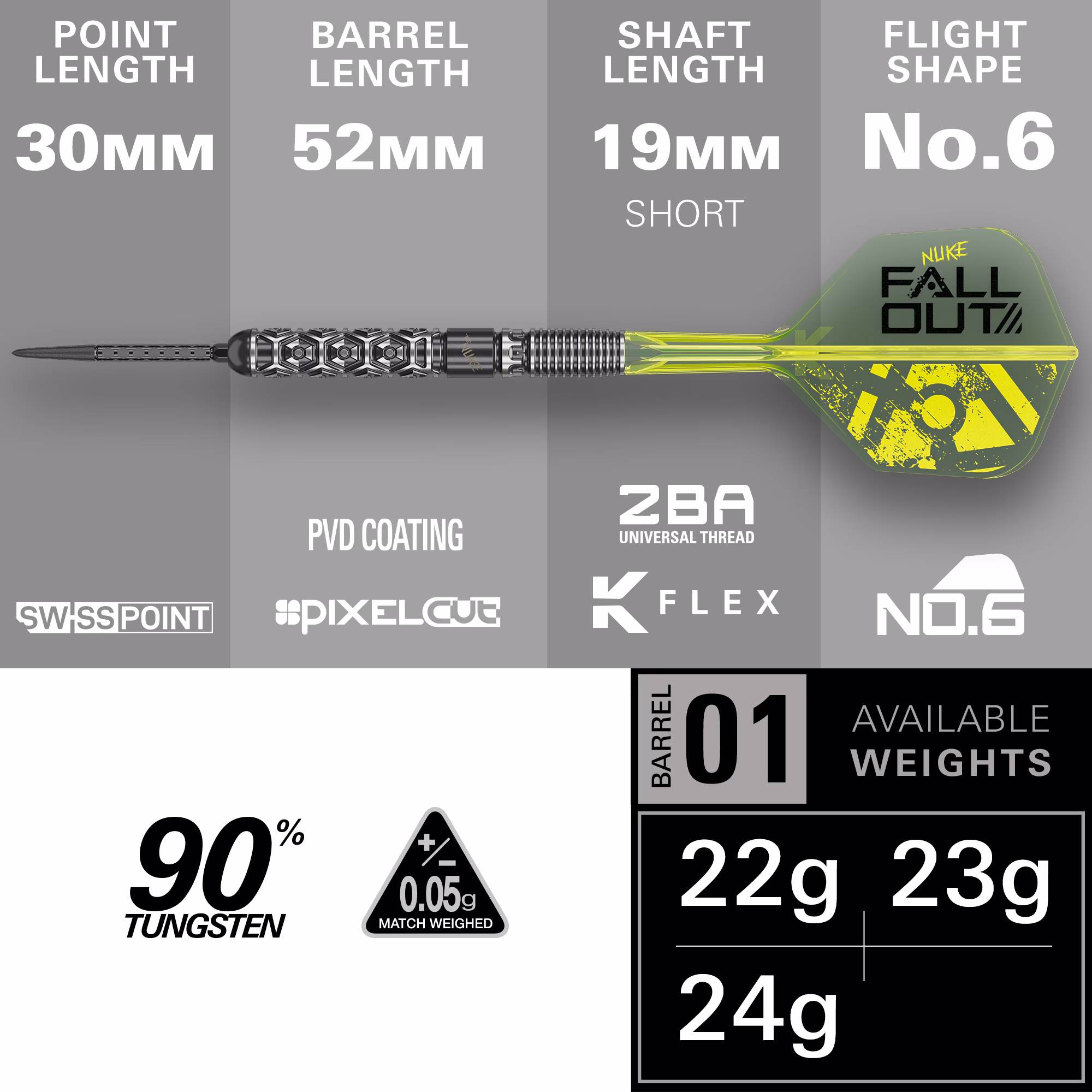 Target SP Luke Littler Fallout 90% Tungsten - Afbeelding 4