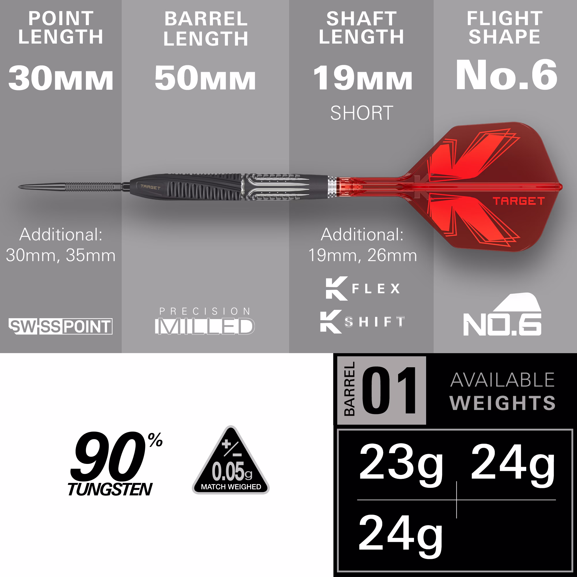 Target SP Shift 90% Tungsten - Afbeelding 3