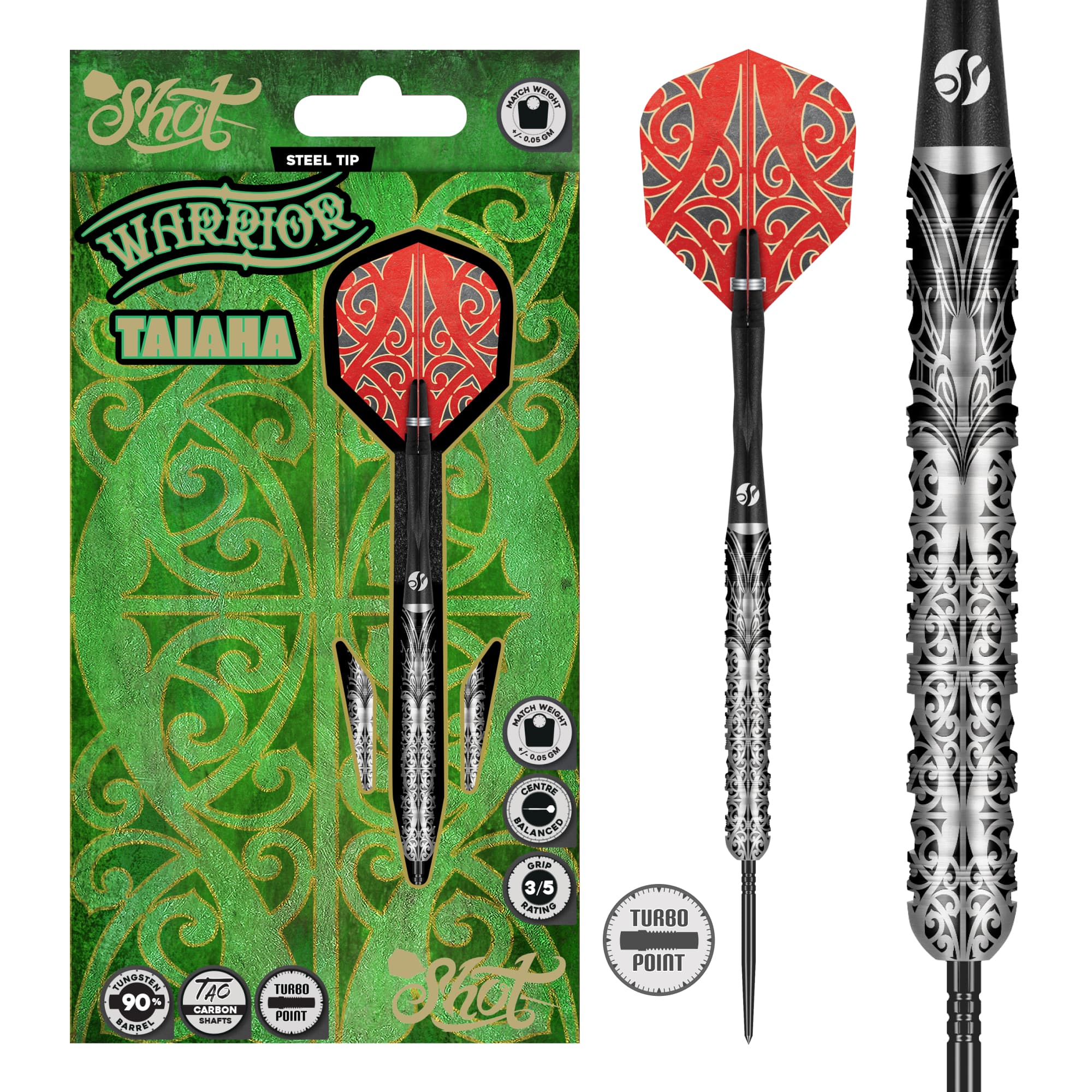 Shot Warrior Taiaha Turbo Point 90% Tungsten