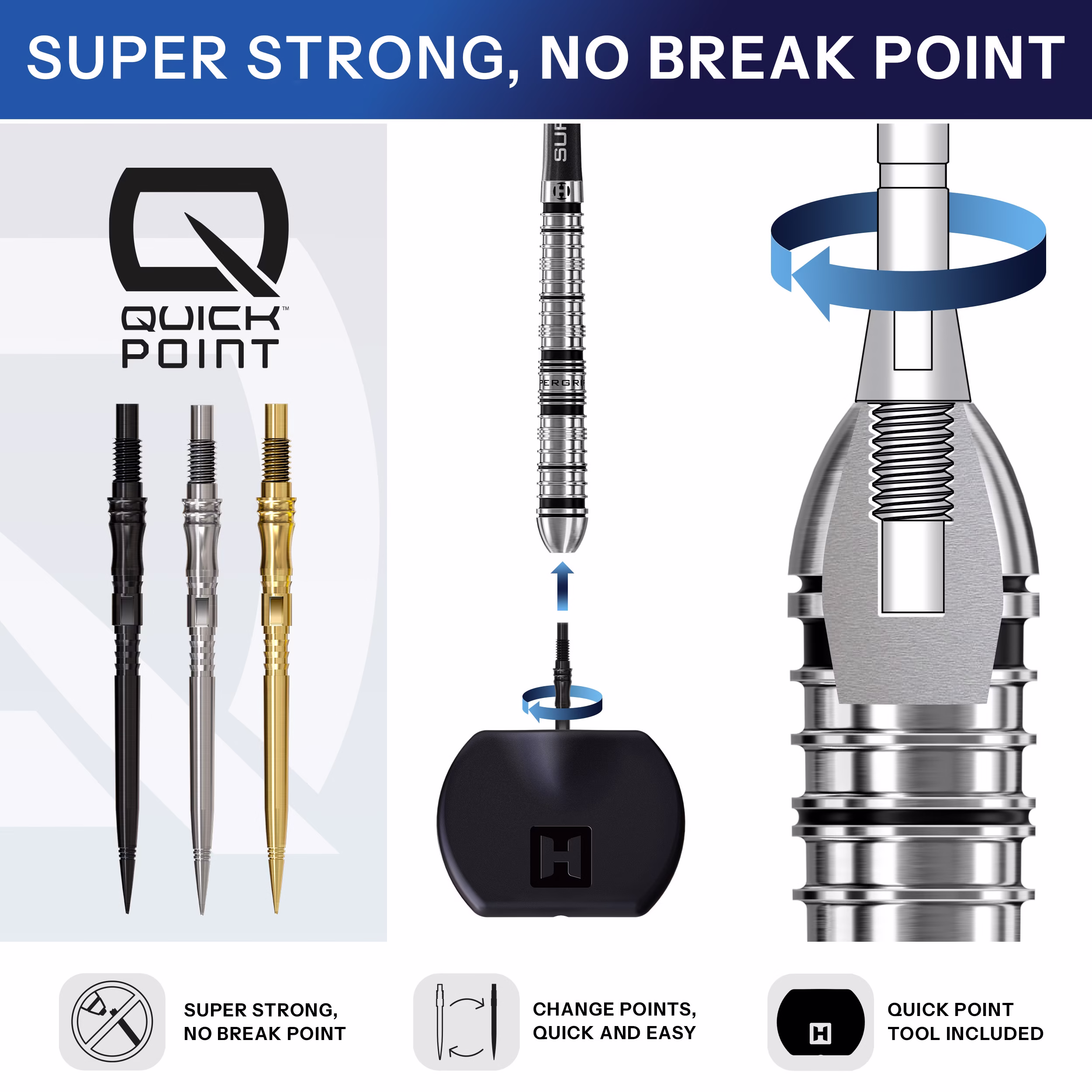 Harrows Quick Point Apex Axis Black - Afbeelding 3