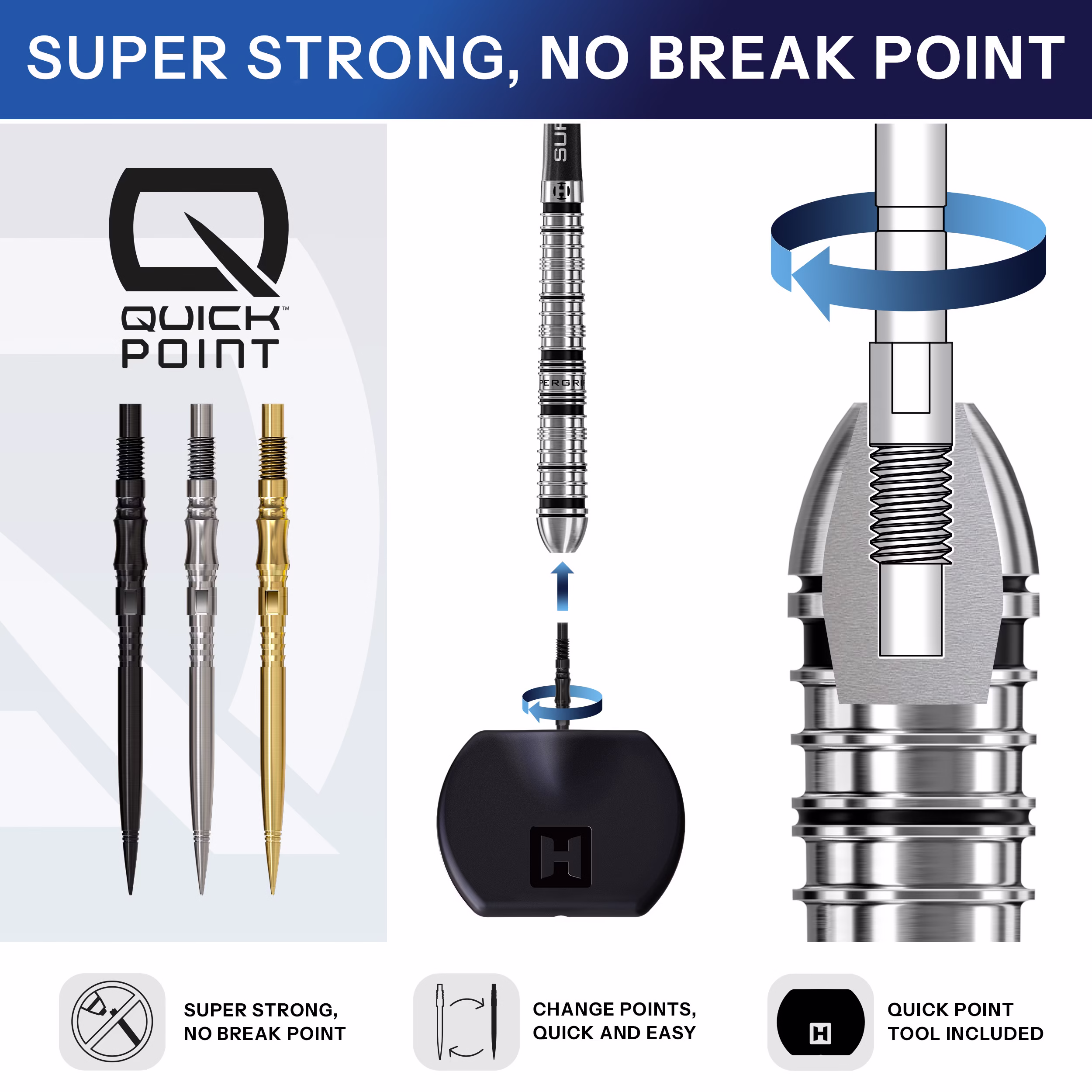 Harrows Quick Point Axis Black - Afbeelding 5