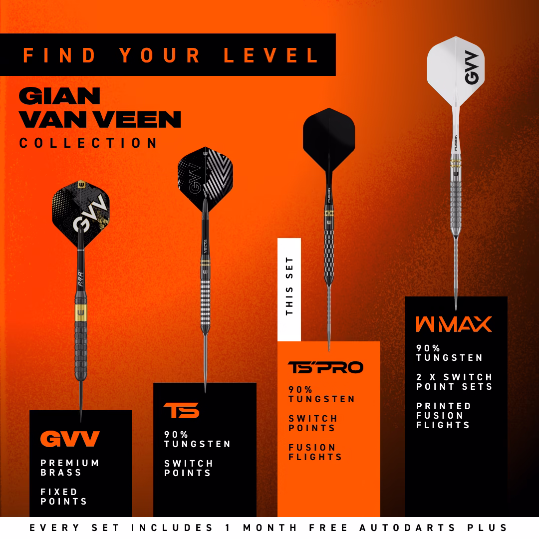 Winmau Gian van Veen TS-PRO 90% Switch Point Point - Afbeelding 8